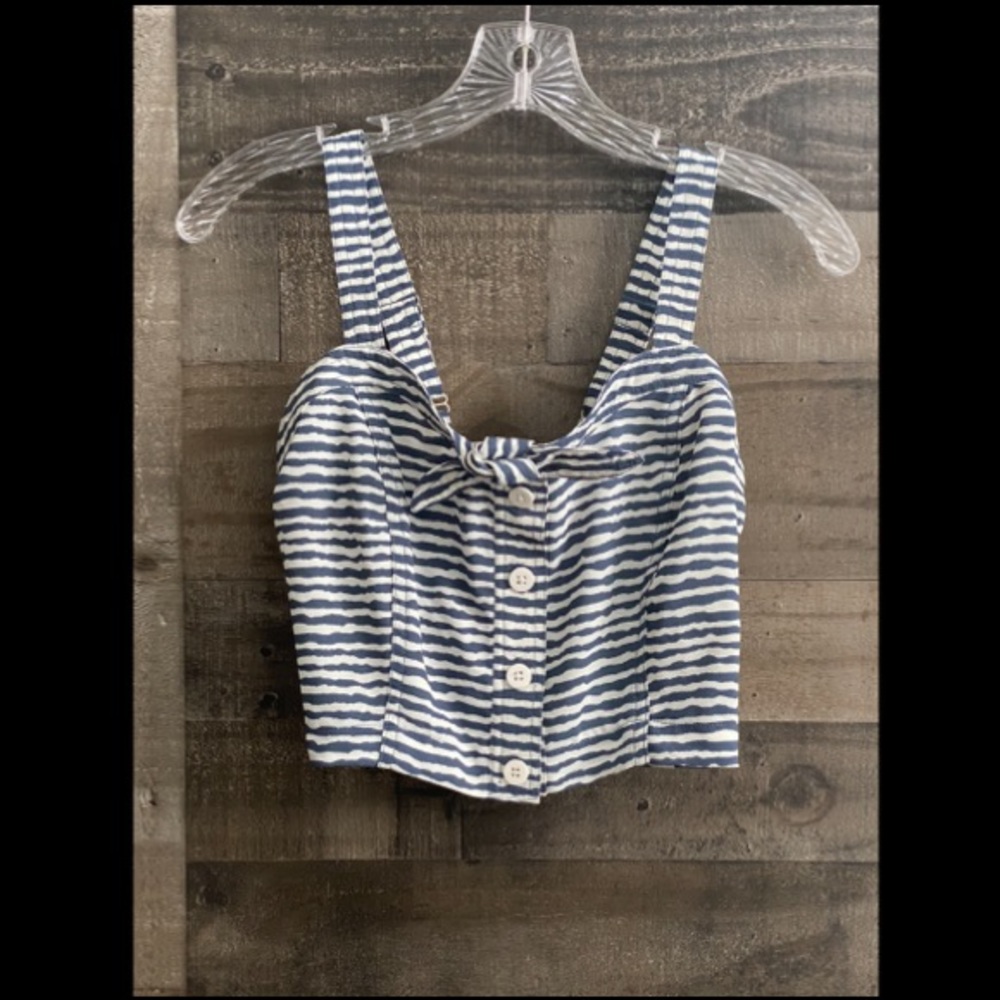 American Rag Cie Ultra Crop Striped Tank Top